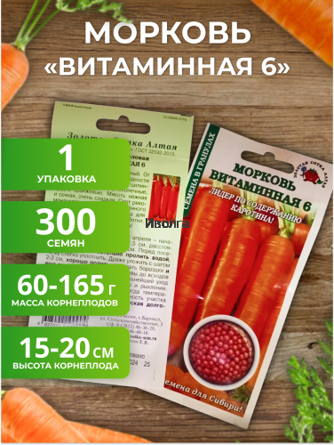 Набор семян моркови "Лучшее для Сибири №1" фото 2